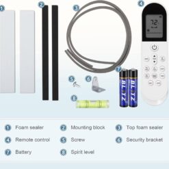 COWSAR Medium Room Window Air Conditioner , Remote Included ( 115-Volt , 12000-BTU )