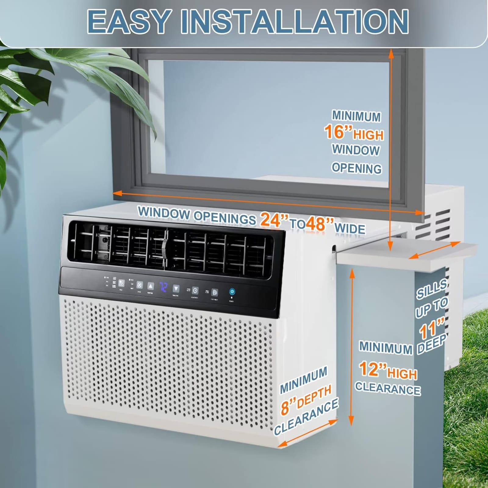 COWSAR Medium Room Window Air Conditioner , Remote Included ( 115-Volt , 10000-BTU )