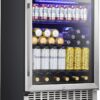 COWSAR 23.43-in W 46 -Bottles Silver Built-in/Freestanding Indoor Wine Cooler