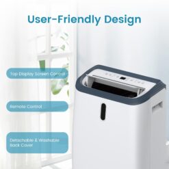 COWSAR 8000 BTU (DOE) 115-Volt Vented Medium Room Portable Air Conditioner Remote Included