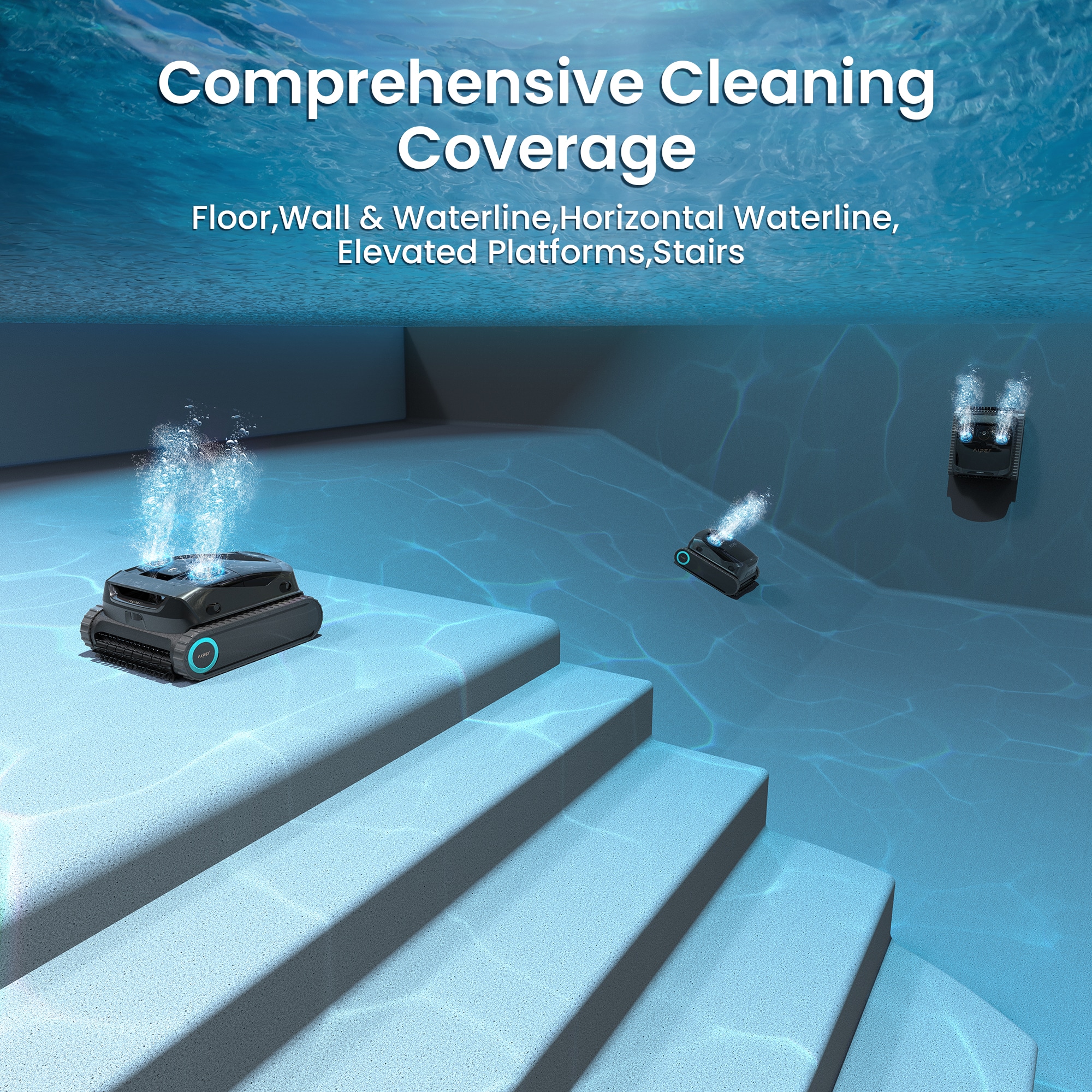 Aiper Scuba X1 Pro Cordless 7.9-in Robotic Pool Vacuum
