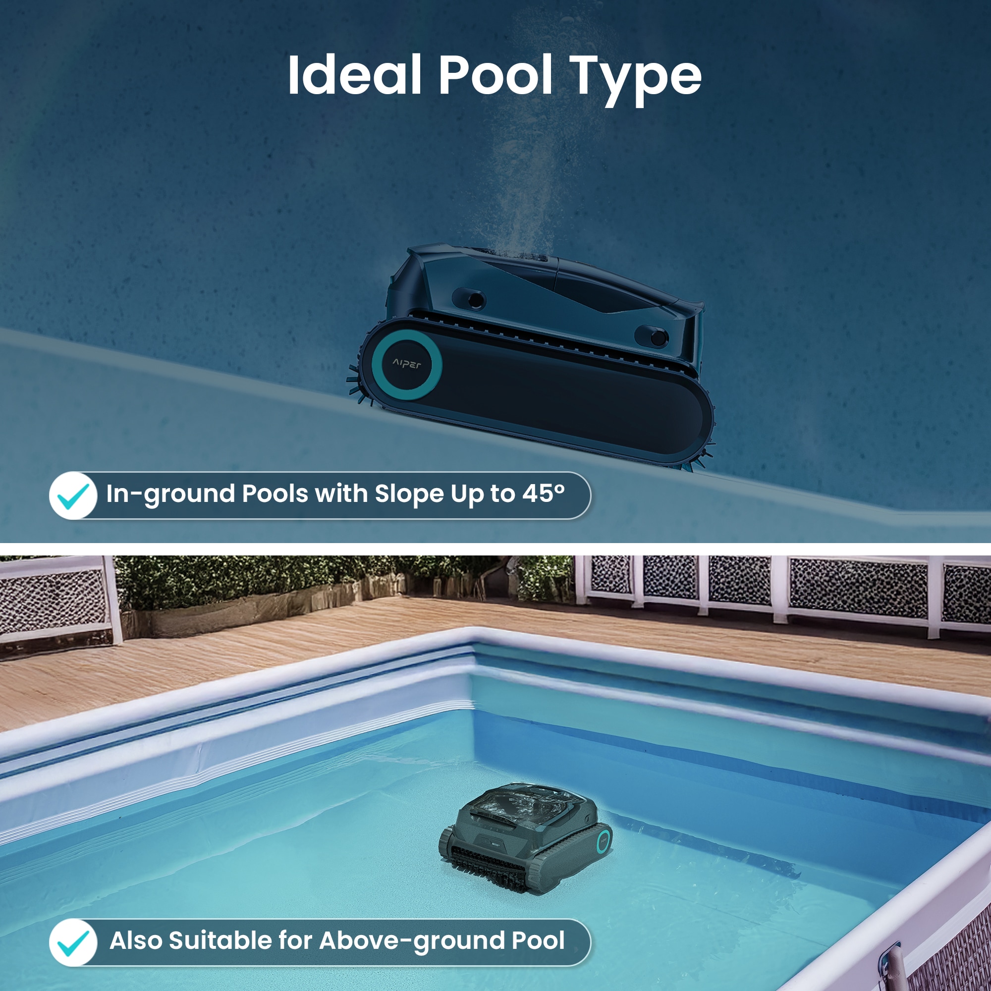 Aiper Scuba X1 Pro Cordless 7.9-in Robotic Pool Vacuum