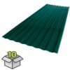 SUNTUF Suntuf 2.2-ft x 6-ft Corrugated Hunter Green Polycarbonate plastic Roof Panel 10 -Pack