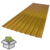 SUNTUF Suntuf 2.2-ft x 6-ft Corrugated Gold Polycarbonate plastic Roof Panel 10 -Pack