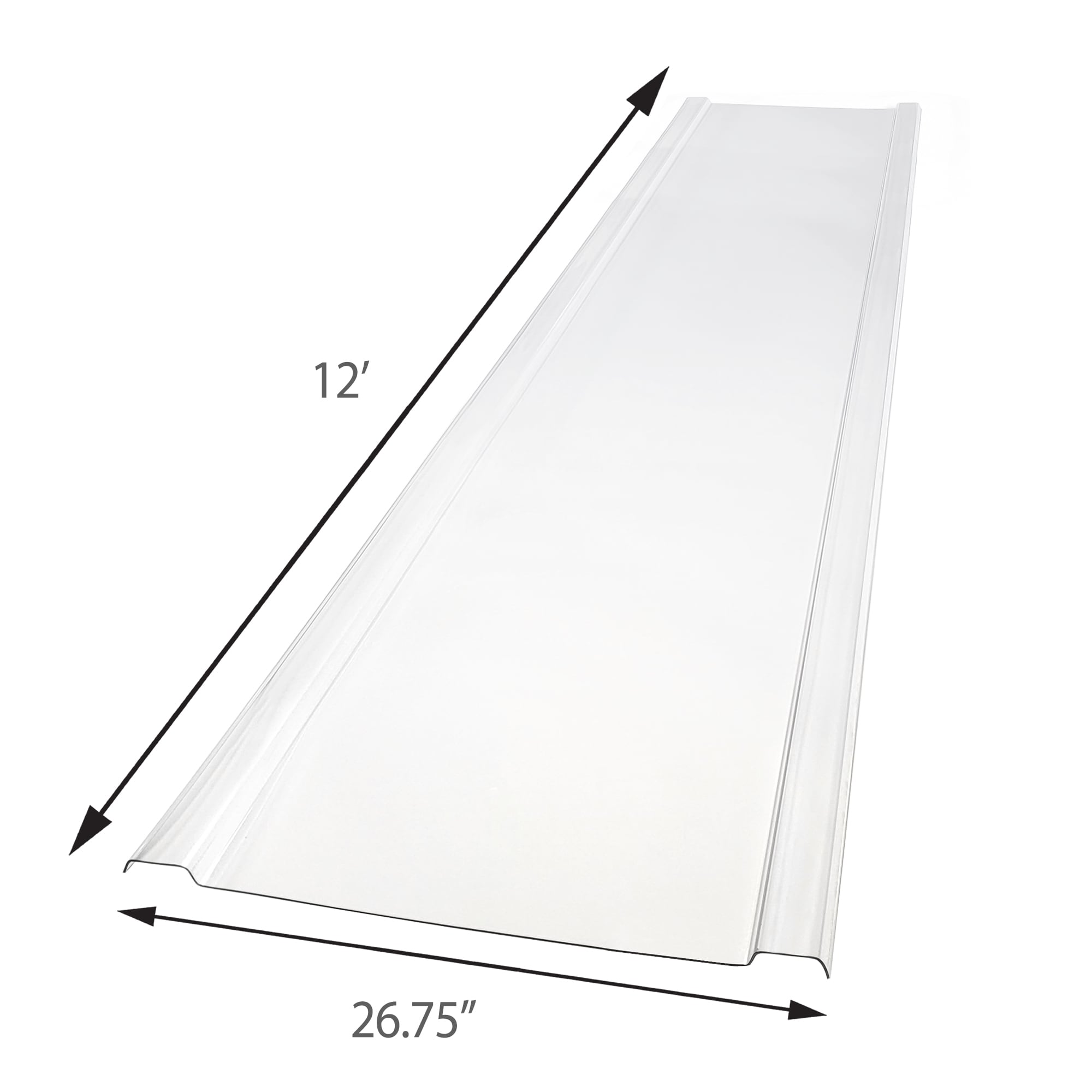 EZ GLAZE 2.24-ft x 12-ft Corrugated Clear Polycarbonate plastic Roof Panel 5 -Pack