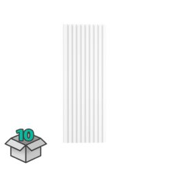 Tuftex PolyCarb 2.17-ft x 6-ft Corrugated White Opal Polycarbonate plastic Roof Panel 10 -Pack