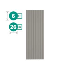 Tuftex PolyCarb 2.17-ft x 6-ft Corrugated Smoke Polycarbonate plastic Roof Panel 10 -Pack
