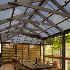Tuftex PolyCarb 2.17-ft x 6-ft Corrugated Smoke Polycarbonate plastic Roof Panel 10 -Pack