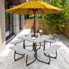 BABOOM 35-in Gray Plastic Square Picnic Table