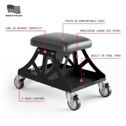 Vyper 17.5-in x 23-in Work seat ( Multiple colors/finishes )