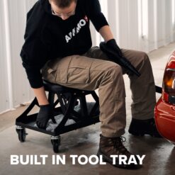 Vyper 17.5-in x 23-in Work seat ( Black )