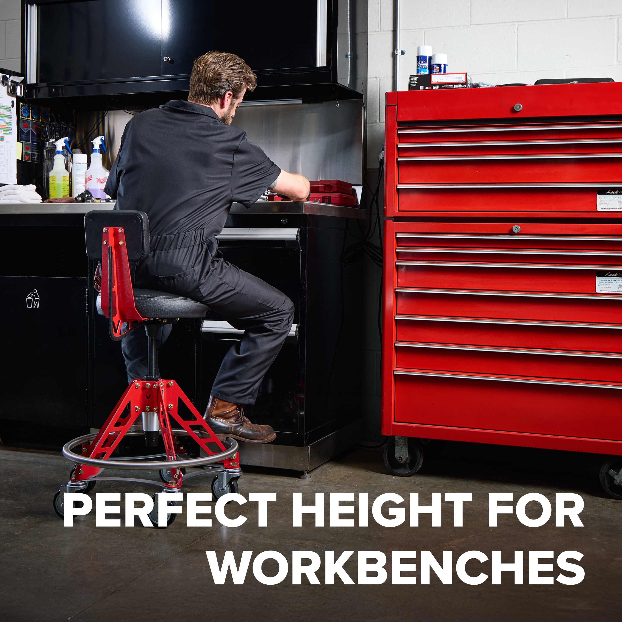 Vyper 24-in x 23-in Work seat ( Multiple colors/finishes )
