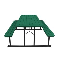 Hampden Furnishings 72-in Green Plastic Rectangle Folding Picnic Table