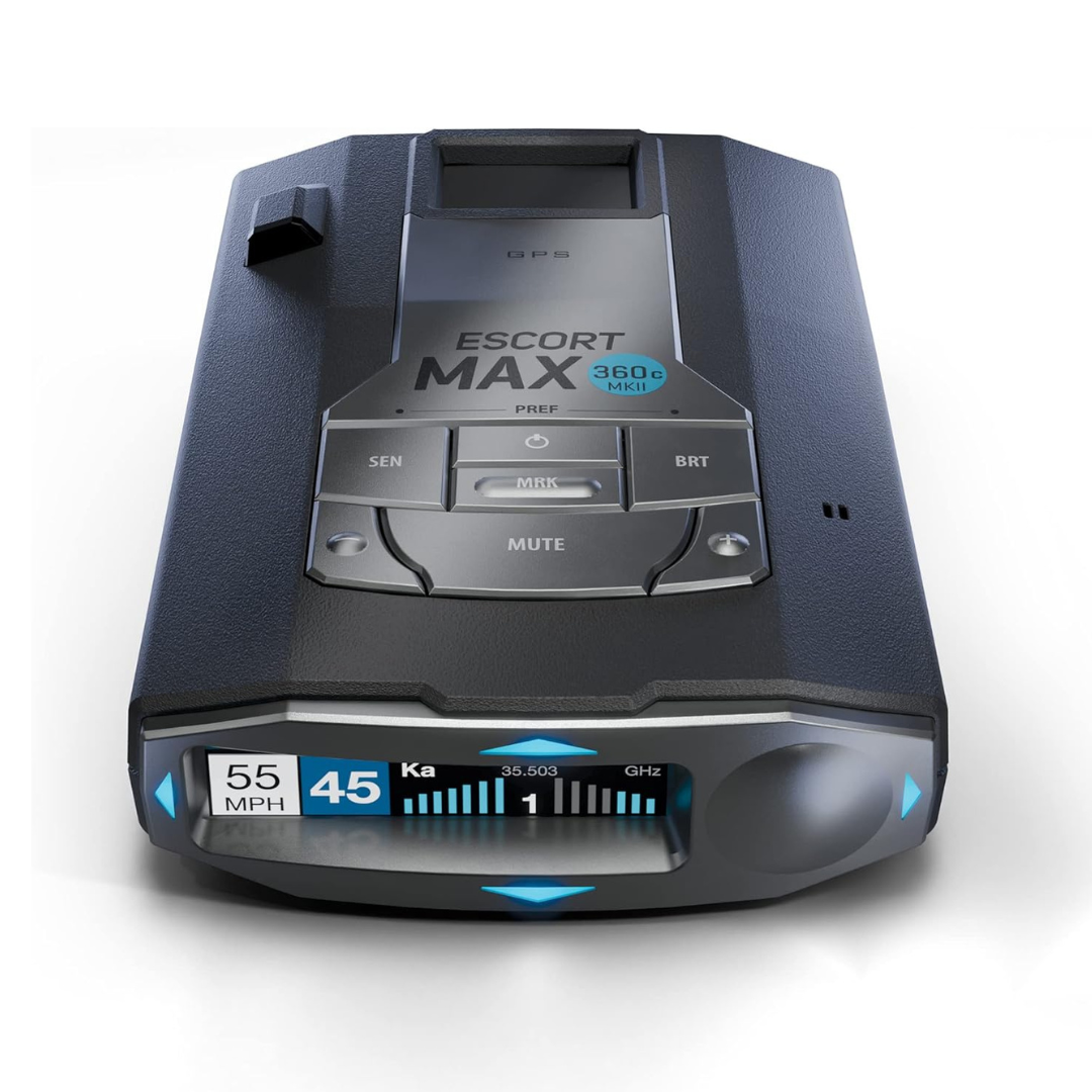 Escort MAX 360c MKII Laser Radar Detector - Dual-Band Wi-Fi and Bluetooth Enabled, 360° Directional Arrows, Exceptional Range, Shared Alerts, Apple CarPlay and Android Auto Compatible, Black