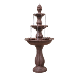 XBrand 51-in H Resin Electric Powered Tiered Outdoor Fountain Pump Included