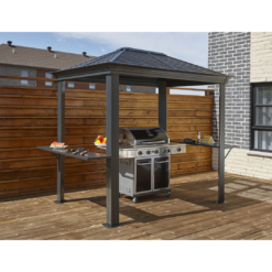 Sojag 5-ft x 8-ft Mykonos Grey Grill Gazebo with Hardtop Roof
