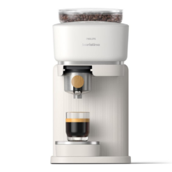 Philips Baristina Automatic Programmable Espresso Machine with Drip Tray ( Milky White with Ash Wood )