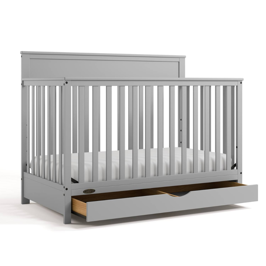 Graco Shiloh Convertible Crib with Drawer - Pebble Gray