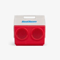 Igloo Kool Tunes Retro Bluetooth Boombox Cooler, 14 Qt Playmate Cooler with Speakers, Red White