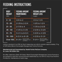 Pro Plan Veterinary Diets Purina OM Select Blend Overweight Management with Chicken Canine Formula Dry Dog Food - 25 lb. Bag