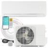 ROVSUN 9000 BTU 20 SEER 115V Pre-Charged Ductless Mini Split AC System/Inverter Split-System Wall Air Conditioner with Heat Pump Works with Alexa and WIFI