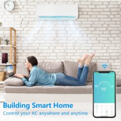ROVSUN 9000 BTU 20 SEER 115V Pre-Charged Ductless Mini Split AC System/Inverter Split-System Wall Air Conditioner with Heat Pump Works with Alexa and WIFI