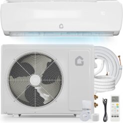Garvee Ductless Mini Split AC 19 SEER2 9000 BTU Heat Pump for 450 SqFt 230V Ultra Quiet Inverter Air Conditioner System 3-in-1 White