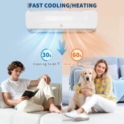 Garvee Ductless Mini Split AC 19 SEER2 9000 BTU Heat Pump for 450 SqFt 230V Ultra Quiet Inverter Air Conditioner System 3-in-1 White
