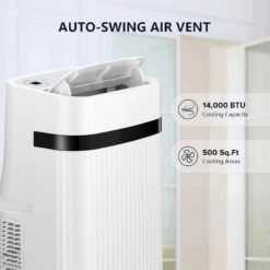 Antarctic Star 8000 BTU DOE 115-Volt Vented Medium Room Portable Air Conditioner with Remote Included