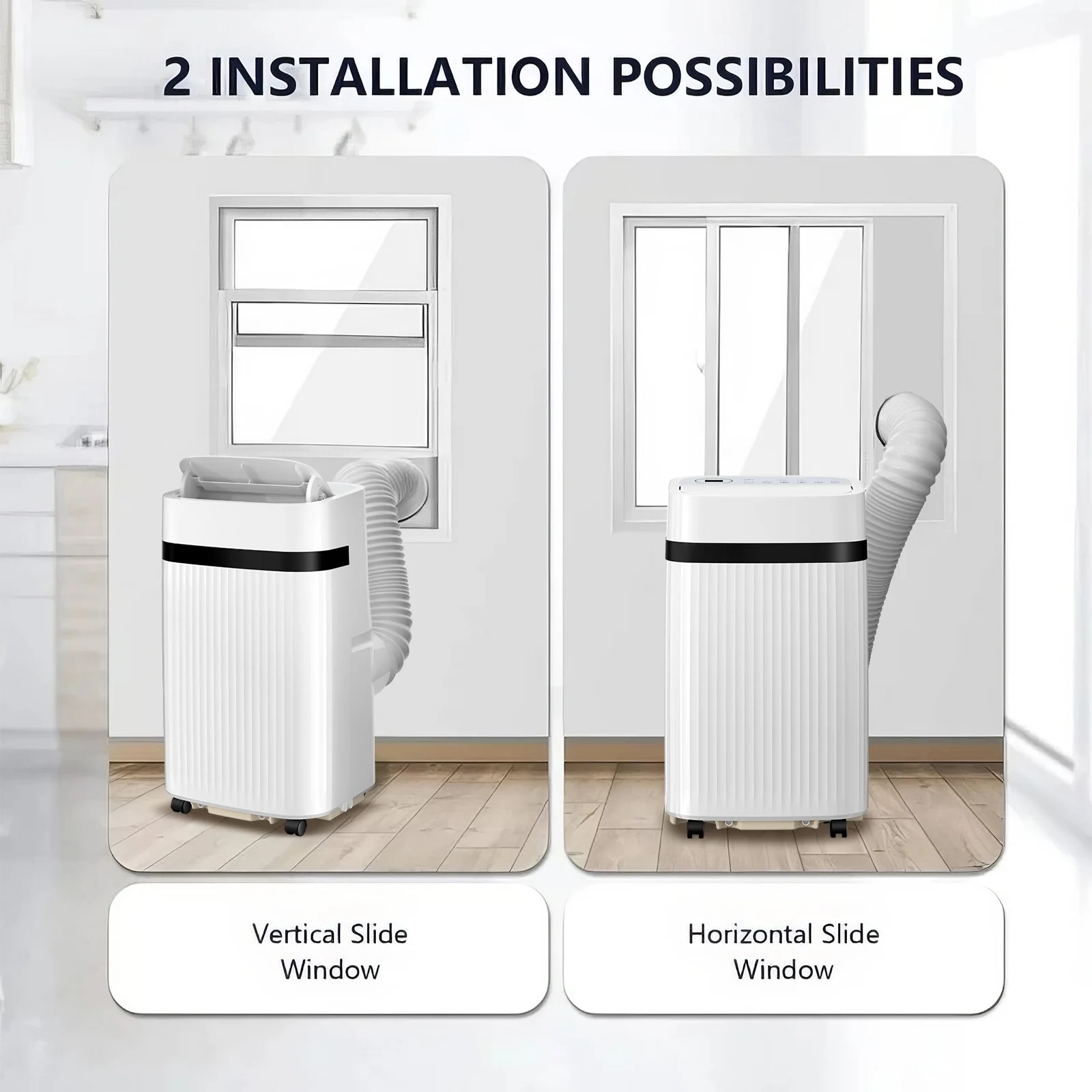 Antarctic Star 8000 BTU DOE 115-Volt Vented Medium Room Portable Air Conditioner with Remote Included