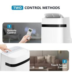 Antarctic Star 8000 BTU DOE 115-Volt Vented Medium Room Portable Air Conditioner with Remote Included