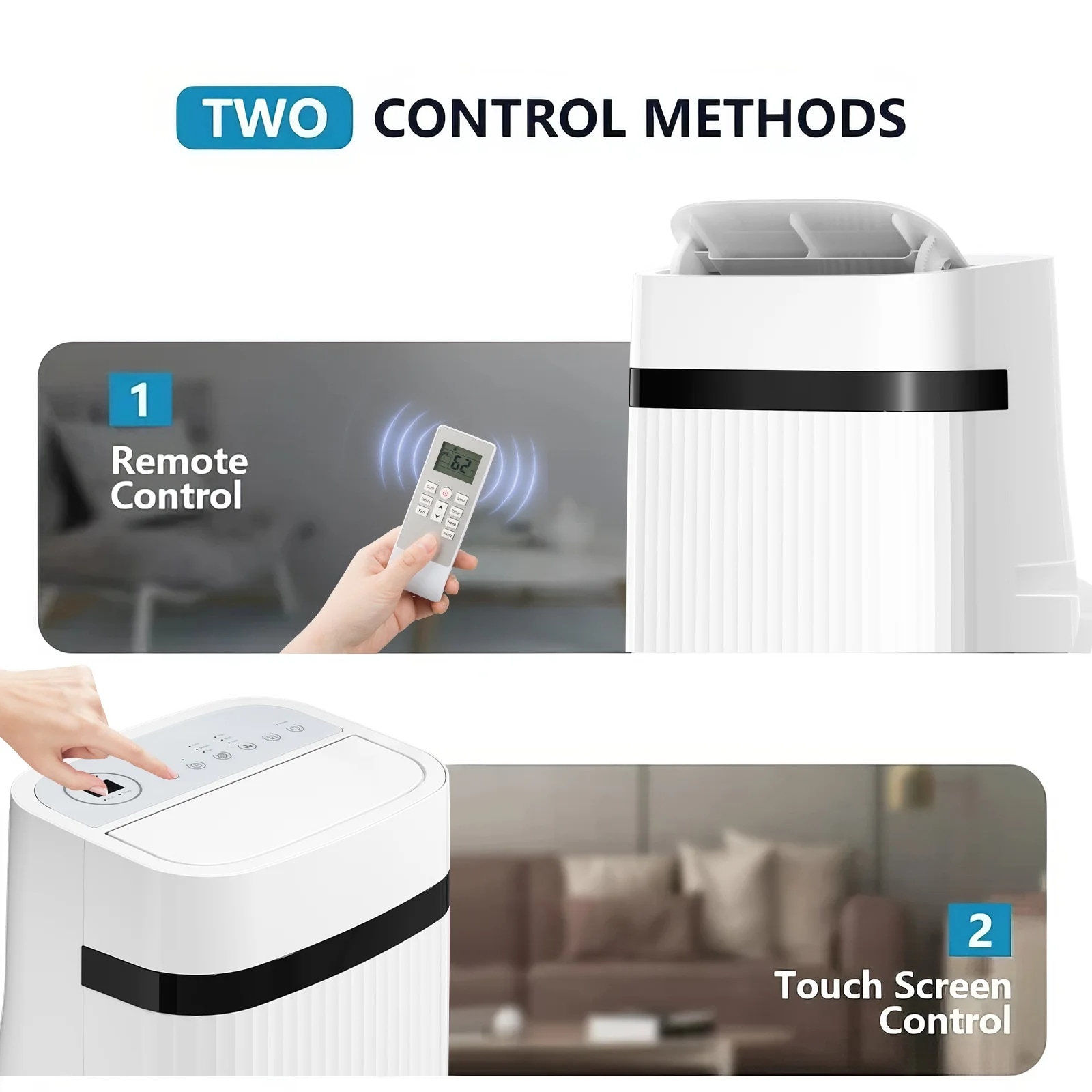 Antarctic Star 8000 BTU DOE 115-Volt Vented Medium Room Portable Air Conditioner with Remote Included