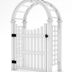 Vita Classic 5-ft W x 7.8-ft H Arched White PVC Garden Arbor