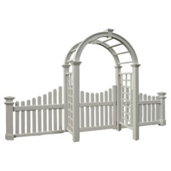 Vita 2.5-ft W x 7.8-ft H Flat CLASSIC White collection PVC Garden Arbor