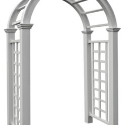 Vita 2.5-ft W x 7.8-ft H Flat CLASSIC White collection PVC Garden Arbor
