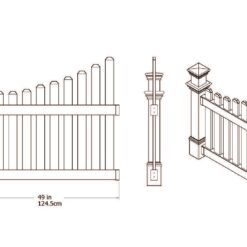 Vita 2.5-ft W x 7.8-ft H Flat CLASSIC White collection PVC Garden Arbor
