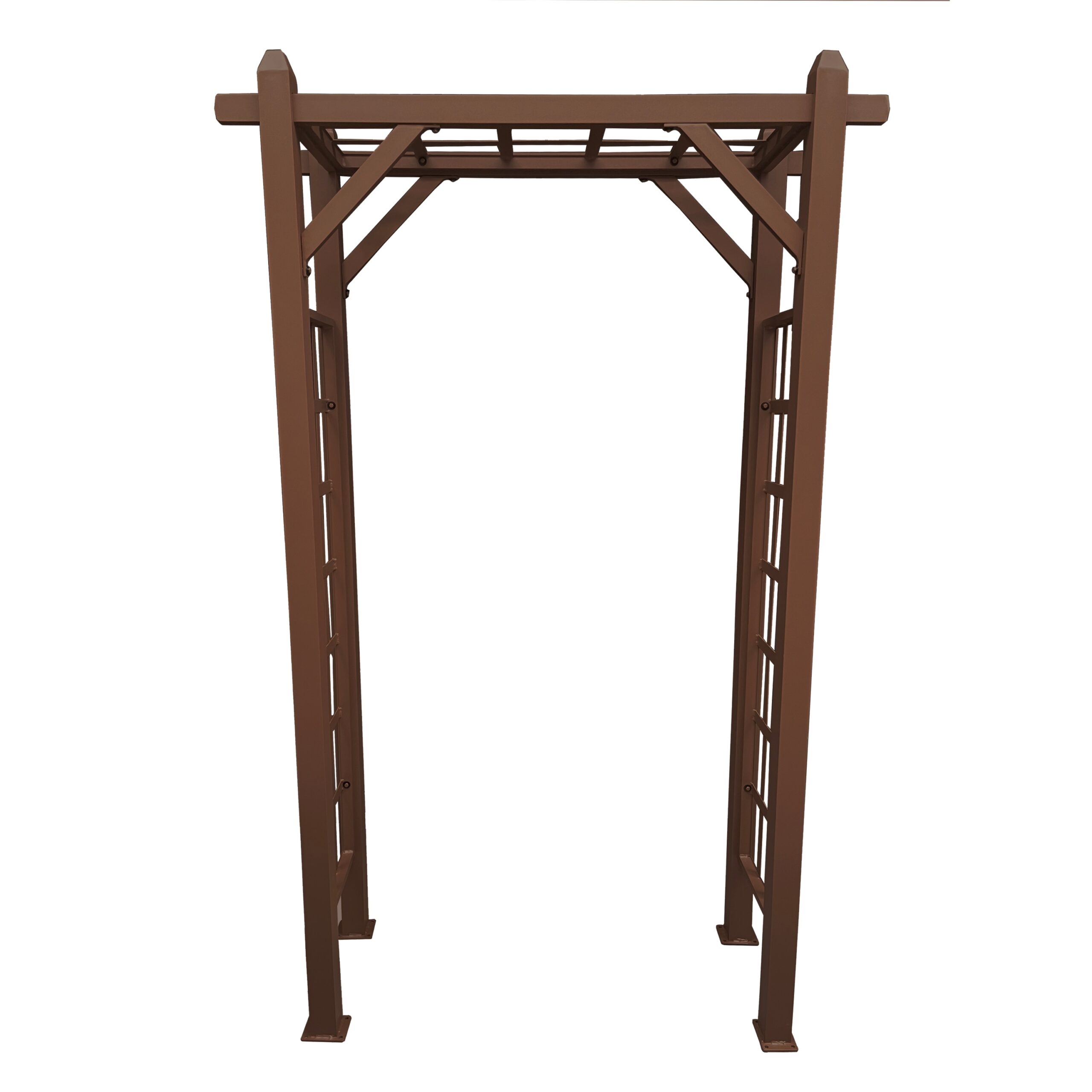 Oakland Living 4.27-ft W x 6.89-ft H Flat Brown Extruded aluminum Garden Arbor