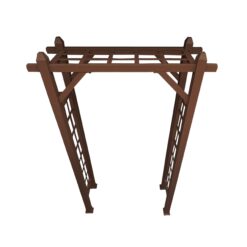 Oakland Living 4.27-ft W x 6.89-ft H Flat Brown Extruded aluminum Garden Arbor