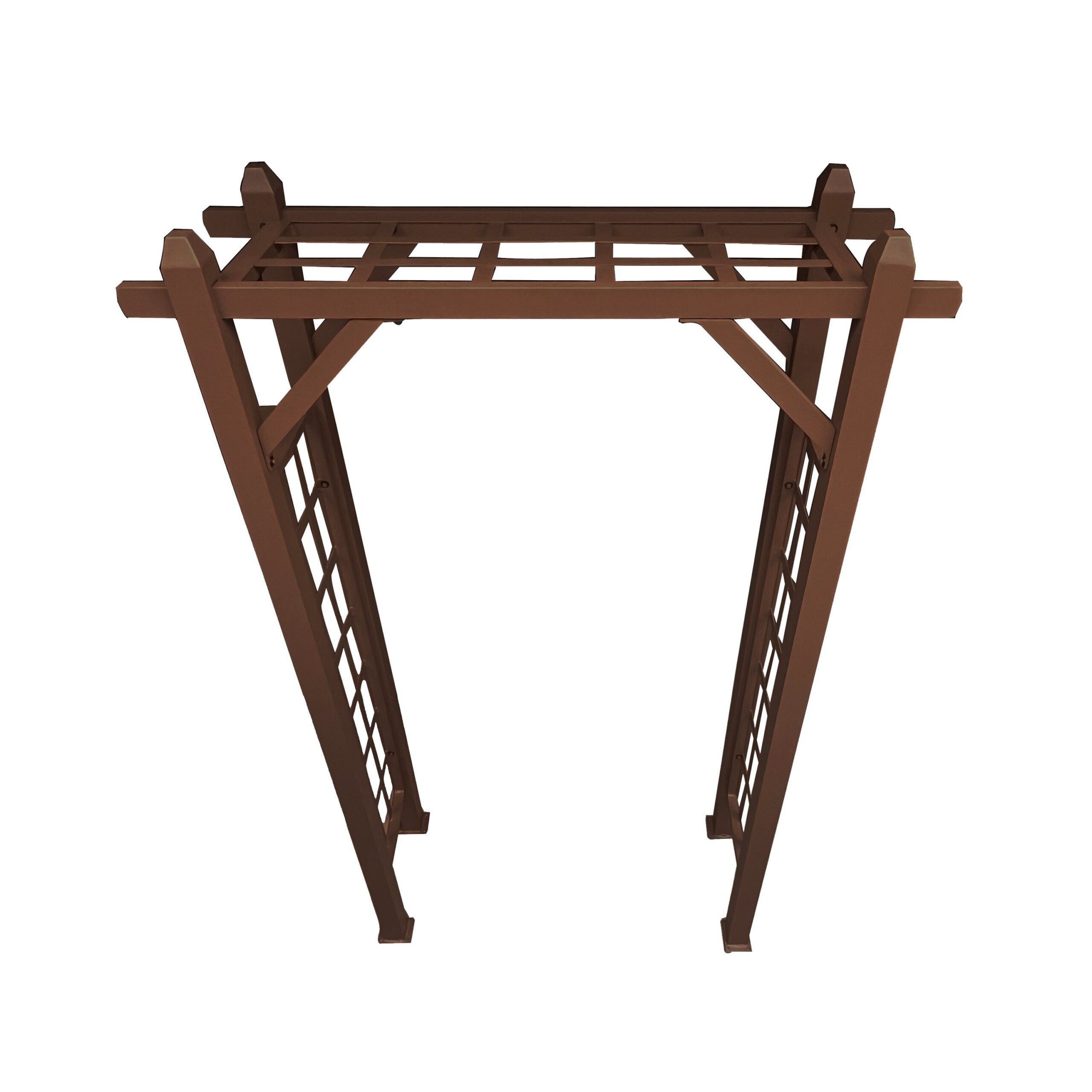 Oakland Living 4.27-ft W x 6.89-ft H Flat Brown Extruded aluminum Garden Arbor