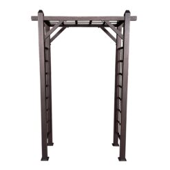 Oakland Living 4.27-ft W x 6.89-ft H Arched Bronze Extruded aluminum Garden Arbor