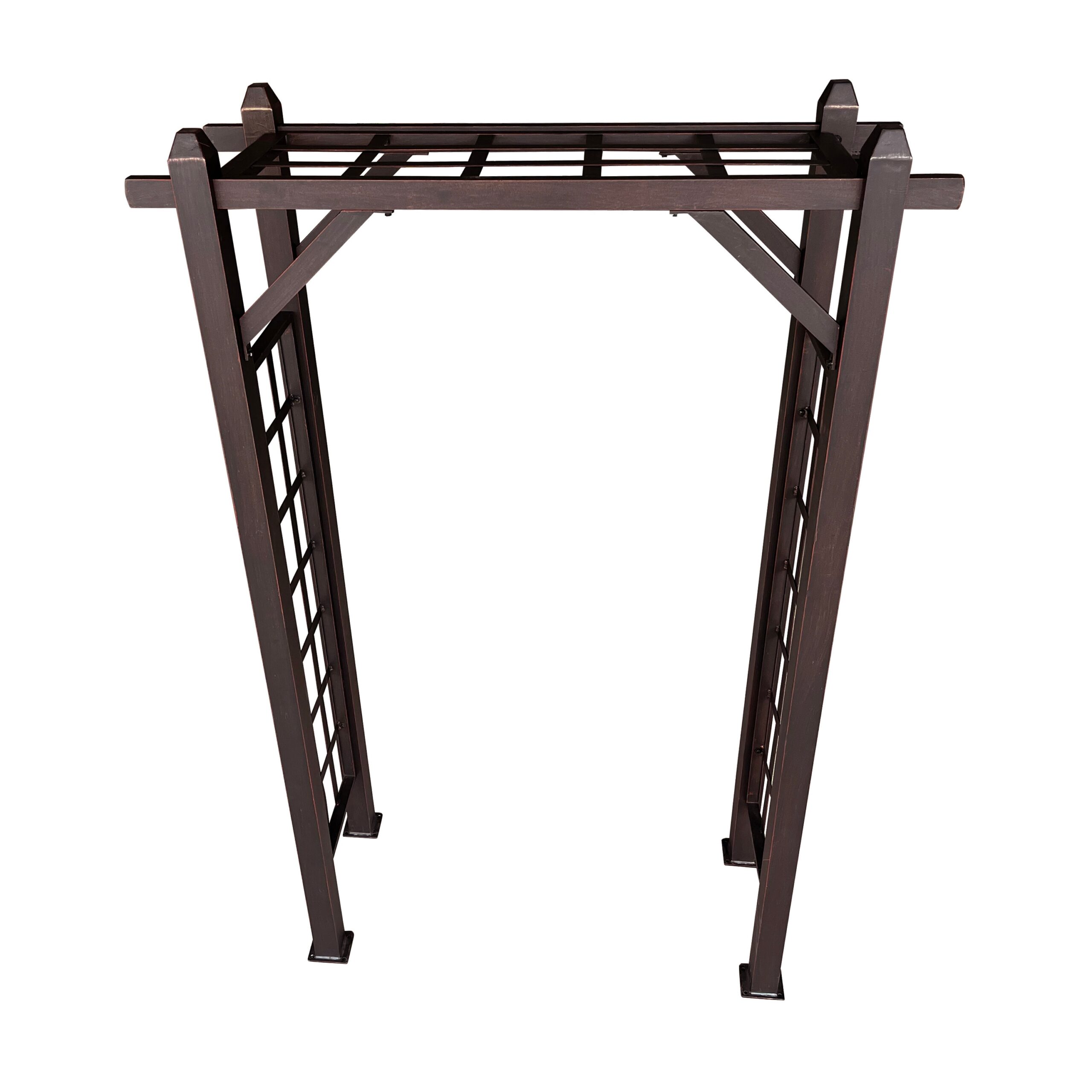 Oakland Living 4.27-ft W x 6.89-ft H Arched Bronze Extruded aluminum Garden Arbor