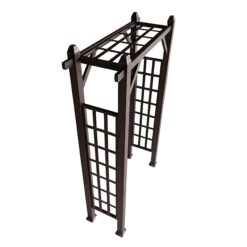 Oakland Living 4.27-ft W x 6.89-ft H Arched Bronze Extruded aluminum Garden Arbor