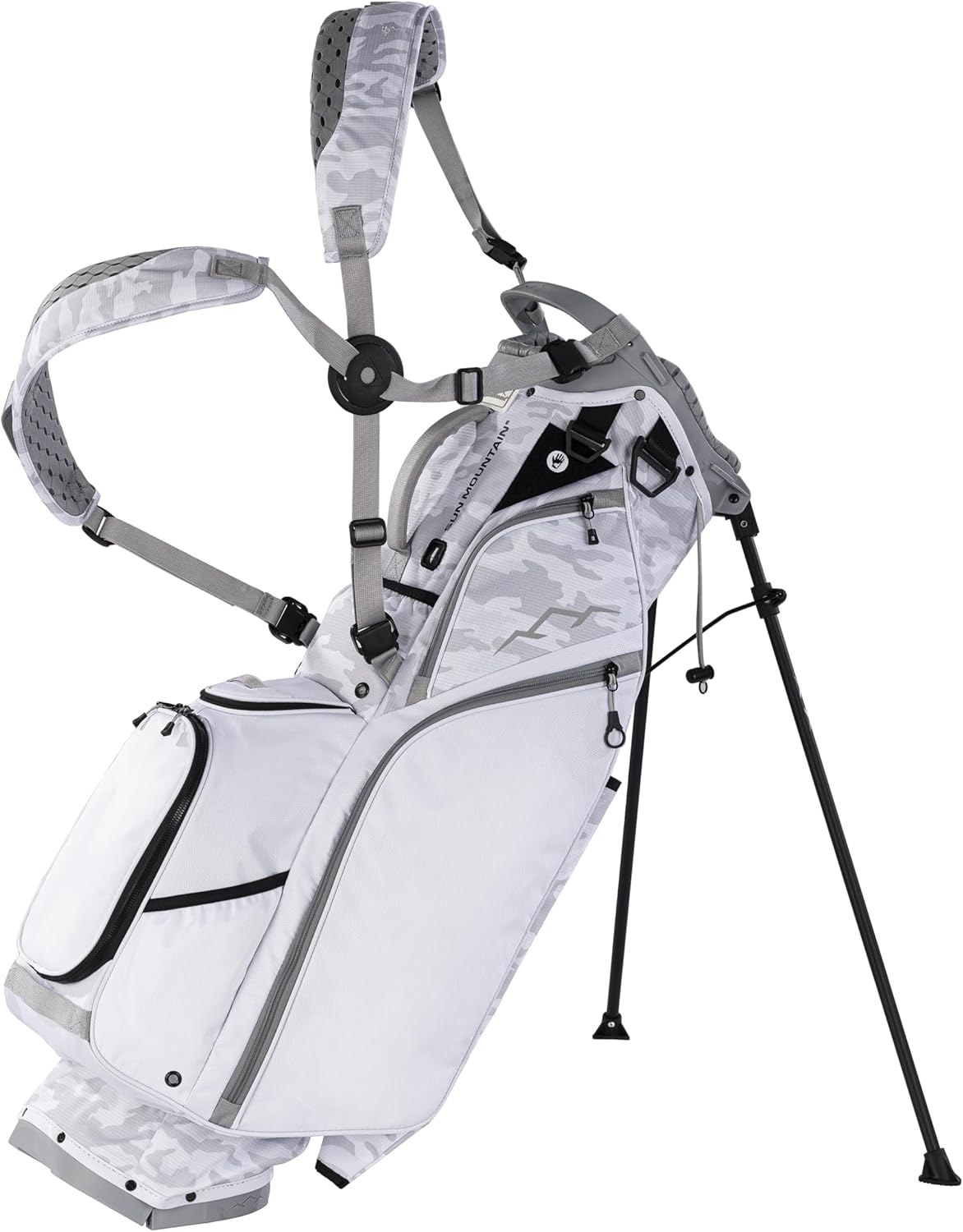 Sun Mountain Men's Eclipse 3.5 Lightweight Stand Golf Bag 4-Way Top -2025 Model, Snow Camo White