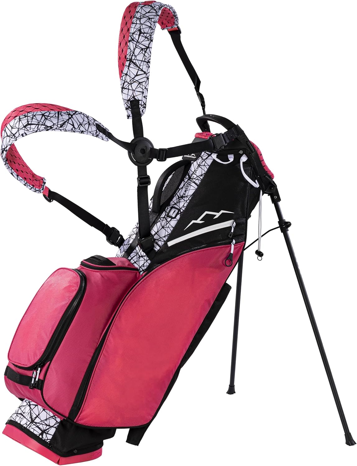 Sun Mountain Women's Eclipse 2.5 Lightweight Stand Golf Bag 4-Way Top - 2025 Model, Black-Pink-Abstract