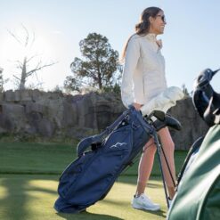 Sun Mountain Women's Eclipse 2.5 Lightweight Stand Golf Bag 4-Way Top - 2025 Model, Black-Pink-Abstract