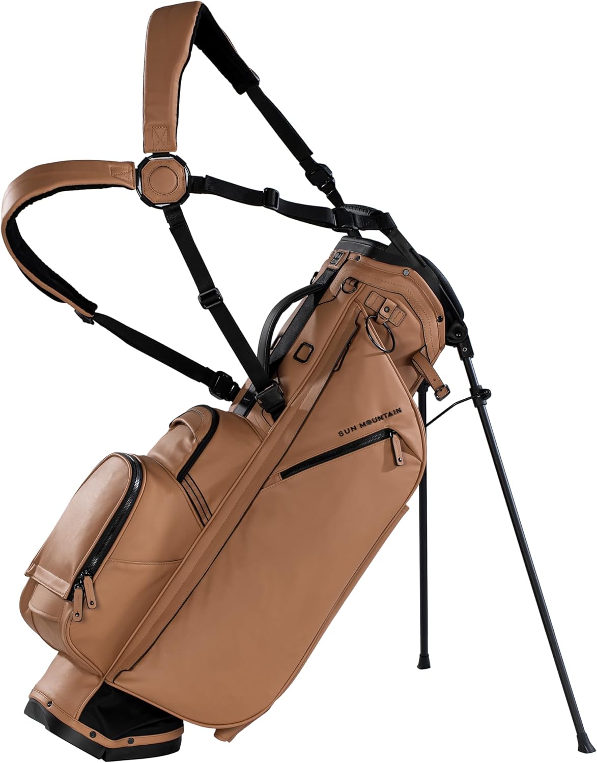 Sun Mountain Men's Matchplay Lightweight Stand Golf Bag, 4-Way Top, 2025 Model, Clay-Black