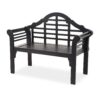 Evergreen 48 W x 36.5 H Black Eucalyptus Folding Bench