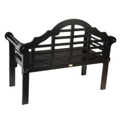 Evergreen 48 W x 36.5 H Black Eucalyptus Folding Bench