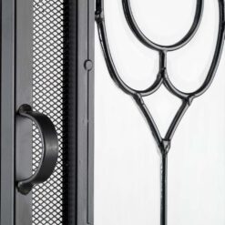 Evergreen Black 30-in to 37-in W x 25-1/2-in to 32-1/2-in H (Medium) Cabinet-style Fireplace Doors with Tempered Clear Glass
