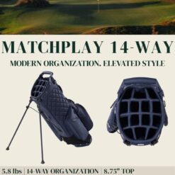 Sun Mountain Men's Matchplay Lightweight Stand Golf Bag, 14-Way Top, 2025 Model, Black